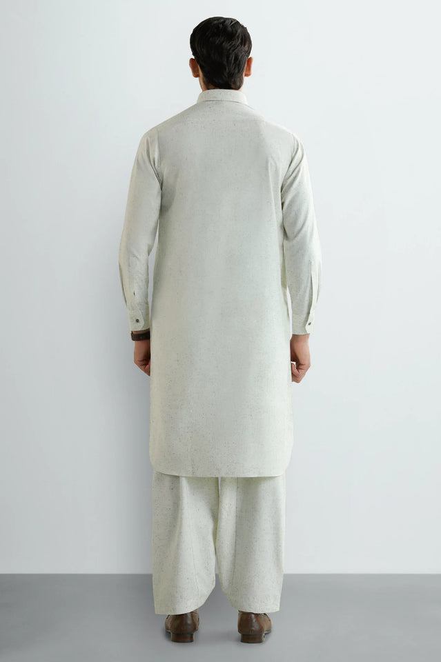 Cream Wash & Wear Shalwar Kameez