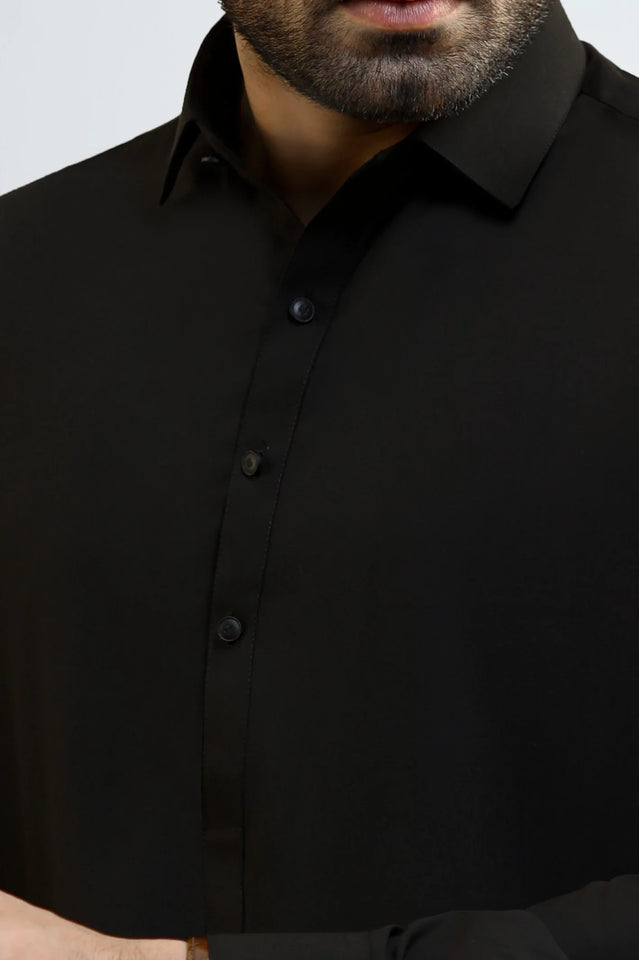 Black Wash & Wear Shalwar Kameez