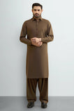 Brown Wash & Wear Shalwar Kameez