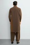 Brown Wash & Wear Shalwar Kameez