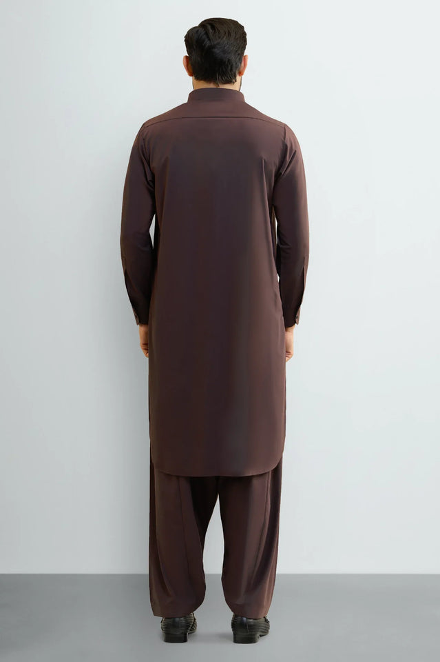 Dark Maroon Wash & Wear Shalwar Kameez