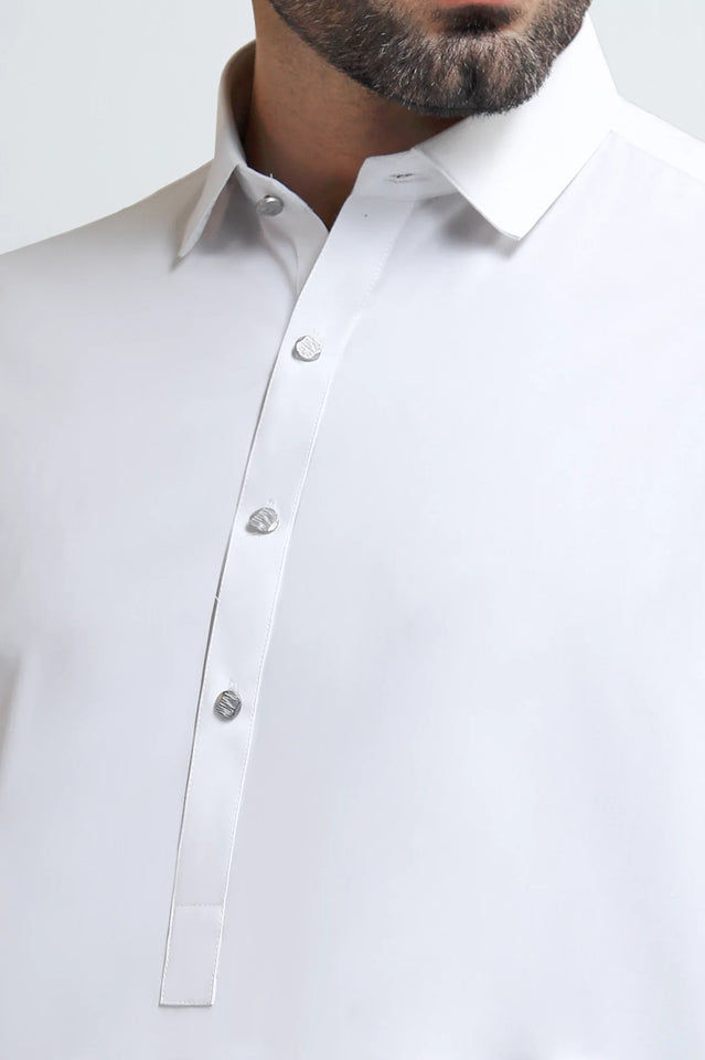 Off White Wash & Wear Shalwar Kameez