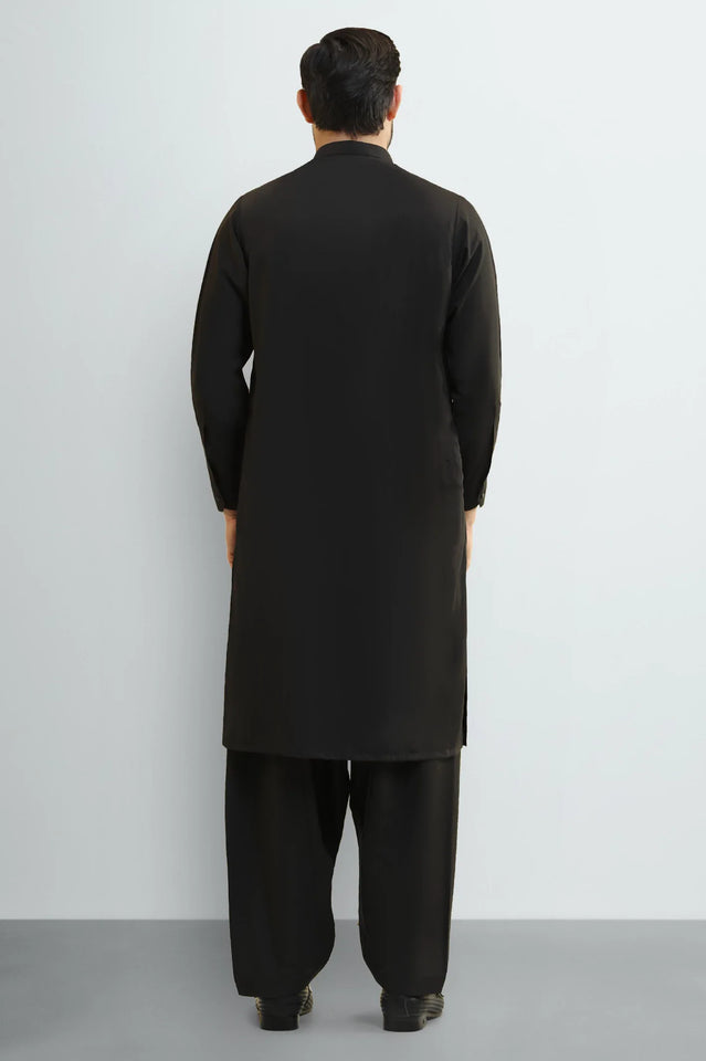 Black Wash & Wear Shalwar Kameez
