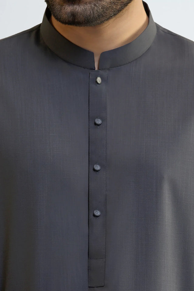 Dark Grey Wash & Wear Shalwar Kameez