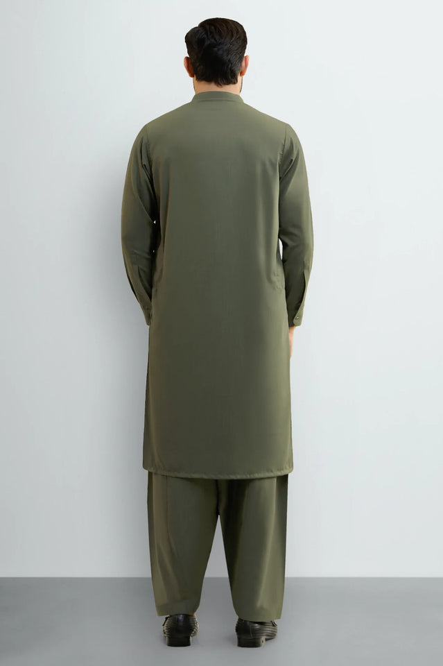 Green Wash & Wear Shalwar Kameez