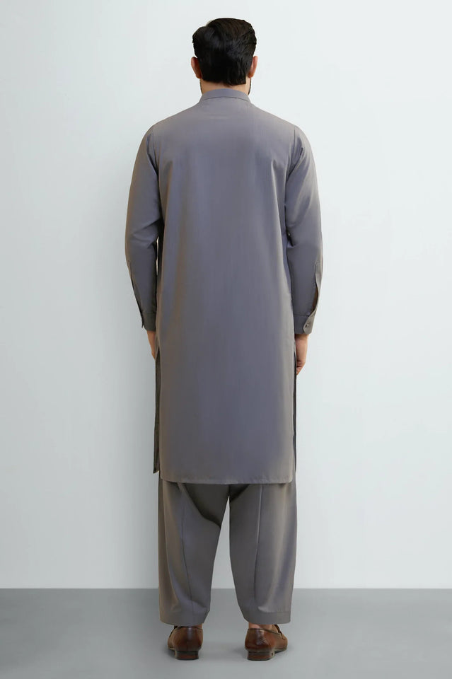 Grey Wash & Wear Shalwar Kameez