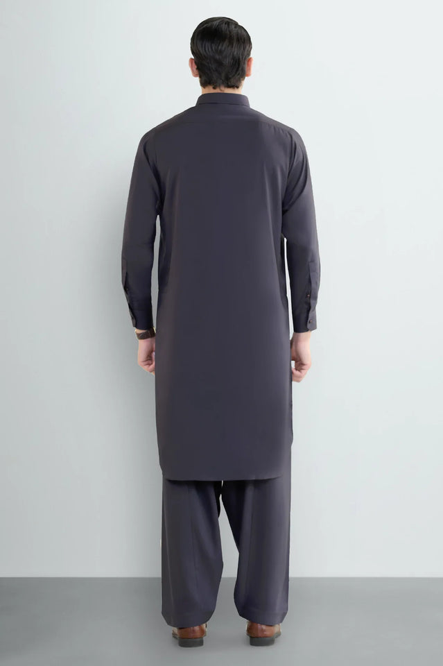 Dark Purple Wash & Wear Shalwar Kameez