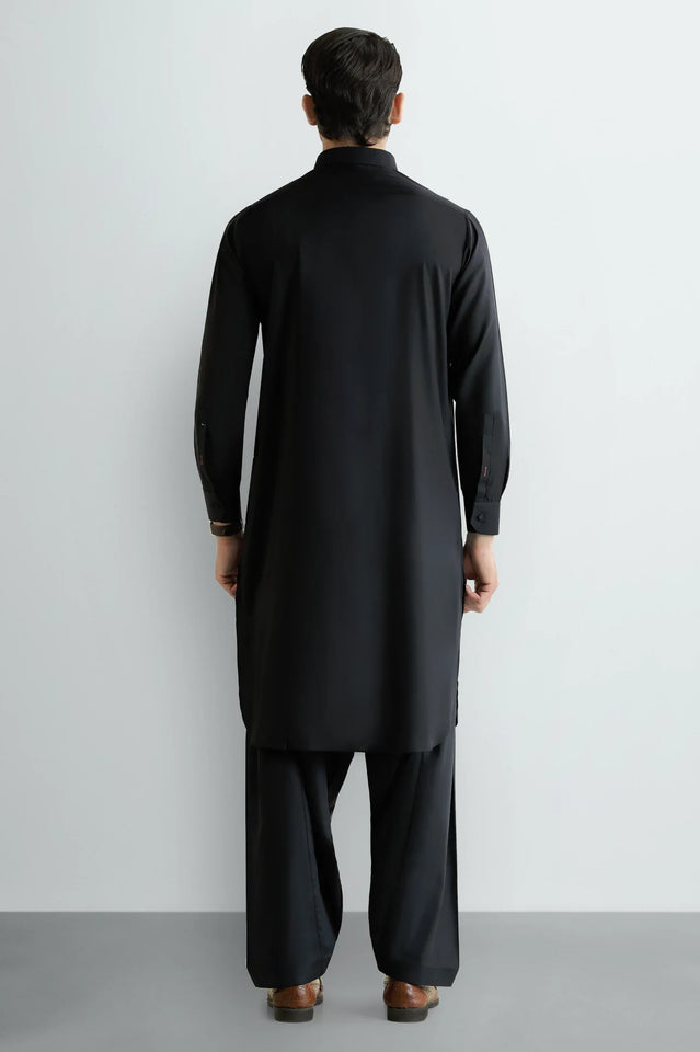 Black Wash & Wear Shalwar Kameez