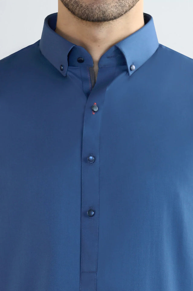 Royal Blue Wash & Wear Shalwar Kameez