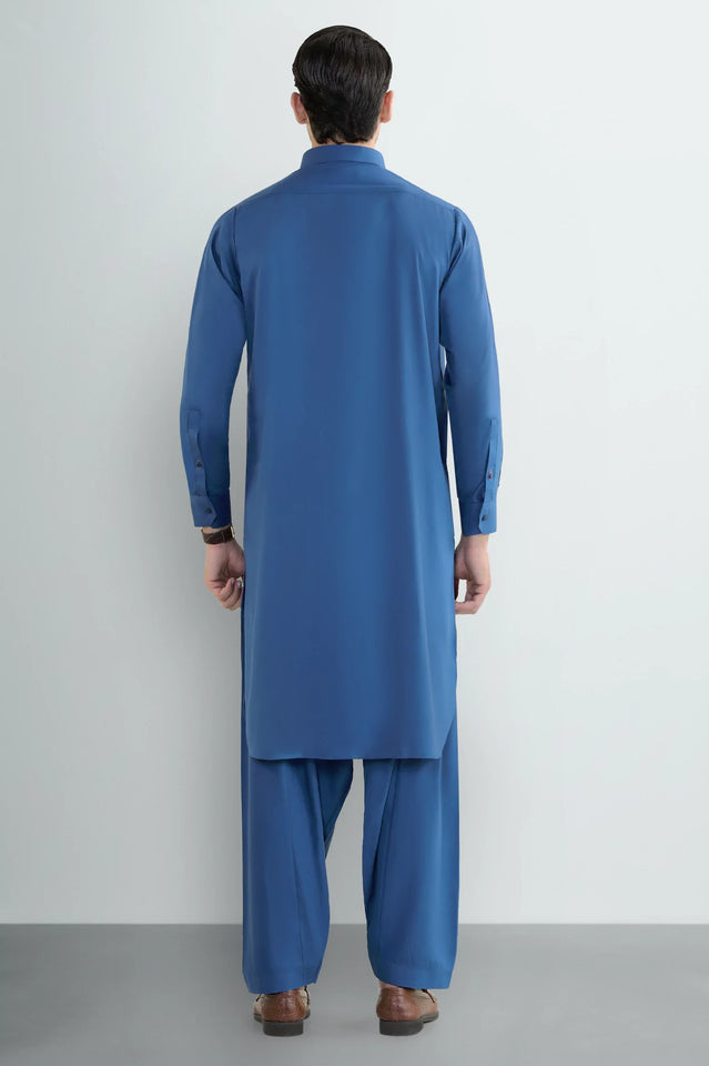 Royal Blue Wash & Wear Shalwar Kameez