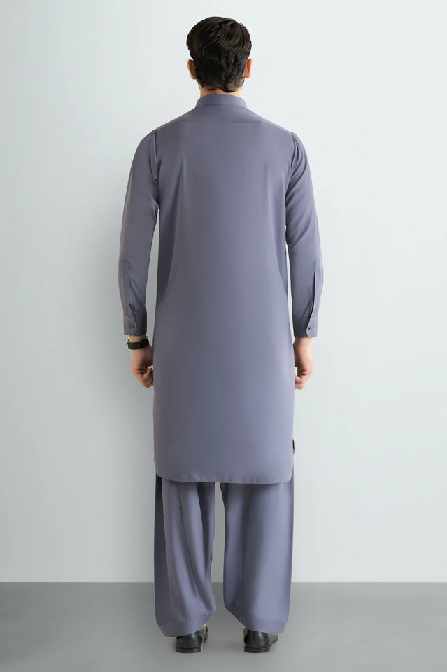 Grey Wash & Wear Shalwar Kameez