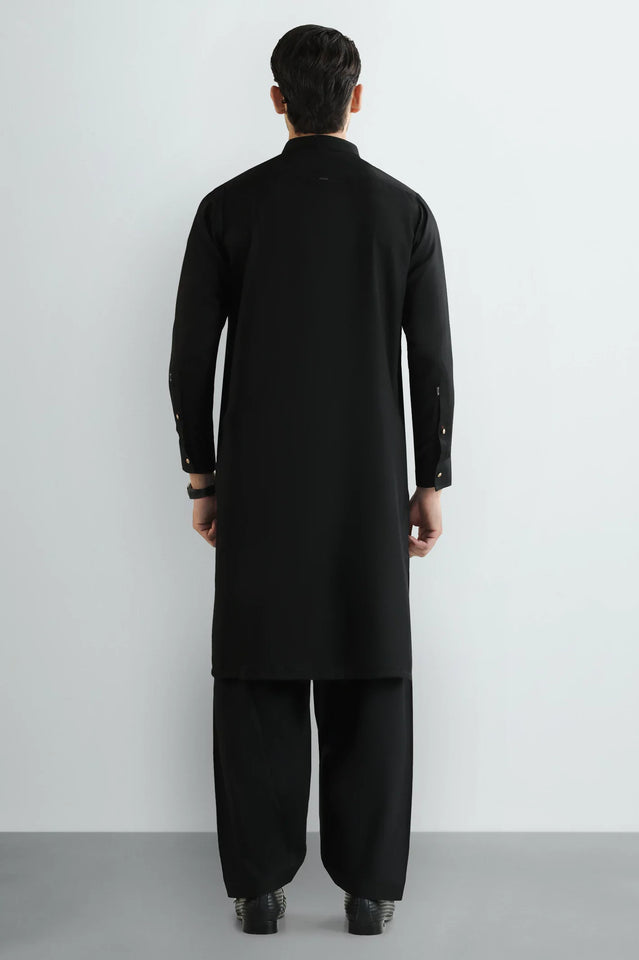 Black Wash & Wear Shalwar Kameez