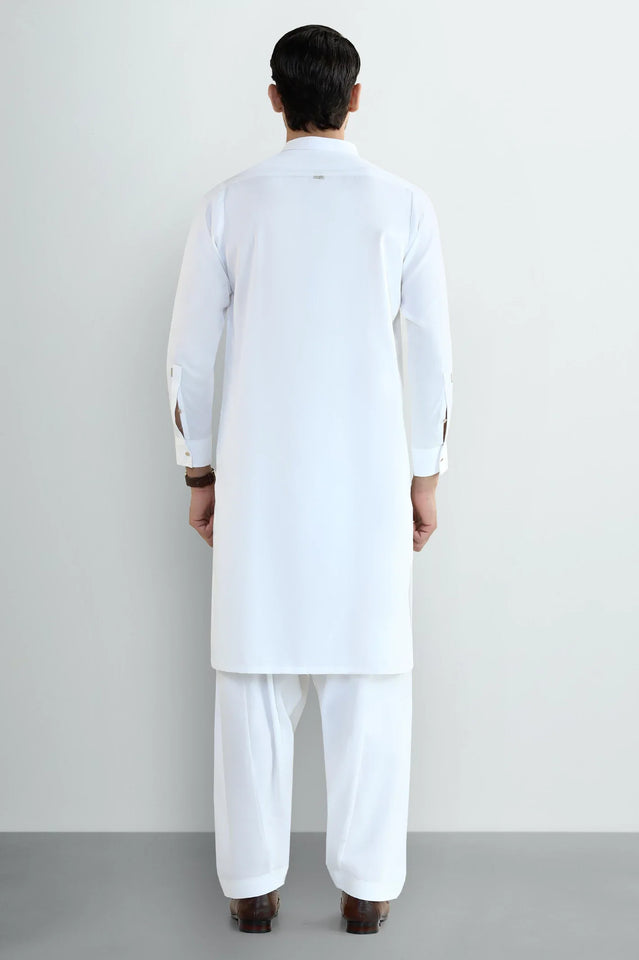 Off White Wash & Wear Shalwar Kameez