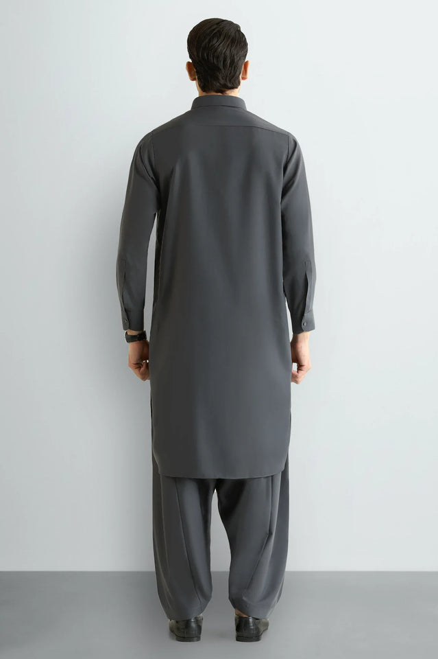 Grey Wash & Wear Shalwar Kameez