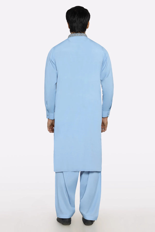 Sky Blue Wash & Wear Shalwar Kameez