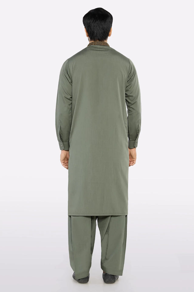 Green Wash & Wear Shalwar Kameez