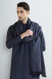 Dark Blue Shalwar Kameez with Shawl