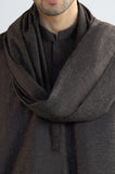 Dark Brown Shalwar Kameez with Shawl