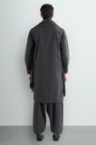 Dark Grey Shalwar Kameez with Shawl
