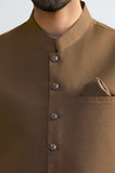 Brown Shalwar Kameez with Waistcoat