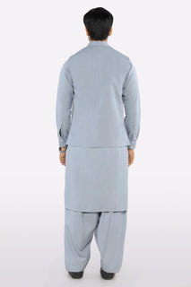 Grey Shalwar Kameez with Waistcoat