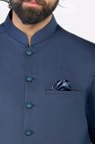 Navy Blue Shalwar Kameez with Waistcoat