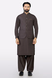 Coffee Brown Shalwar Kameez with Waistcoat