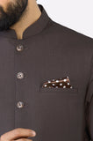 Coffee Brown Shalwar Kameez with Waistcoat
