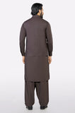 Coffee Brown Shalwar Kameez with Waistcoat