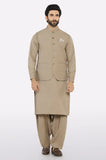 Light Brown Shalwar Kameez with Waistcoat