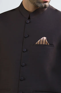 Dark Maroon Shalwar Kameez with Waistcoat