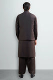 Dark Maroon Shalwar Kameez with Waistcoat