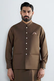 Dark Brown Shalwar Kameez with Waistcoat