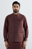 Dark Maroon Shalwar Kameez with Waistcoat