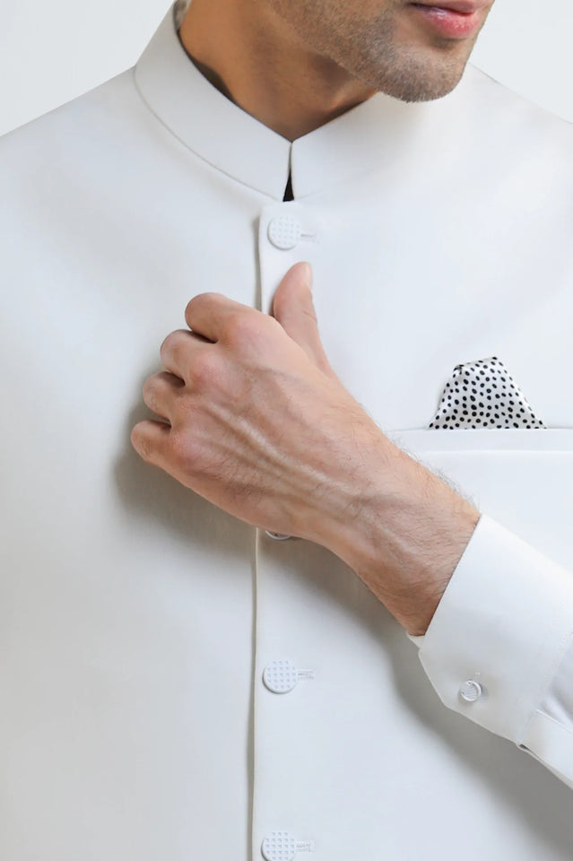 White Shalwar Kameez with Waistcoat