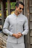 Light Grey Shalwar Kameez with Waistcoat