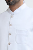 Off White Shalwar Kameez with Waistcoat