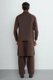 Brown Shalwar Kameez with Waistcoat