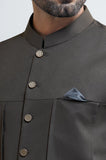 Dark Green Shalwar Kameez with Waistcoat
