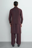 Maroon Shalwar Kameez with Waistcoat