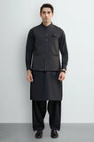 D-Grey Shalwar Kameez with Waistcoat