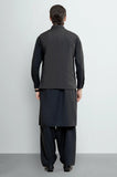 D-Grey Shalwar Kameez with Waistcoat
