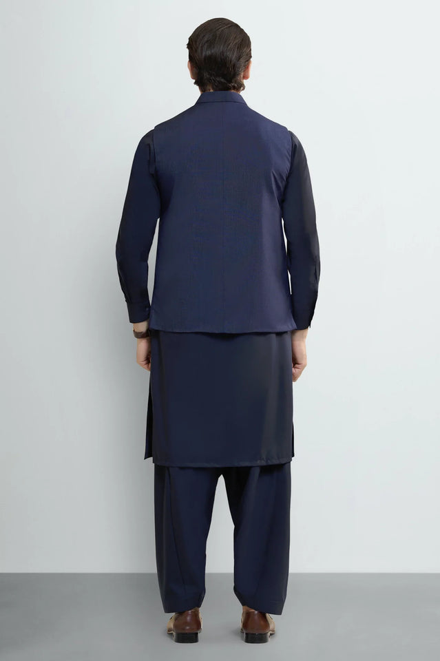 N-BLUE Shalwar Kameez with Waistcoat