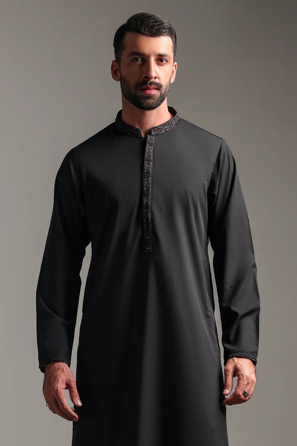 Black Wash & Wear Kurta Pajama