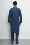 Teal Blue Wash & Wear Kurta Pajama