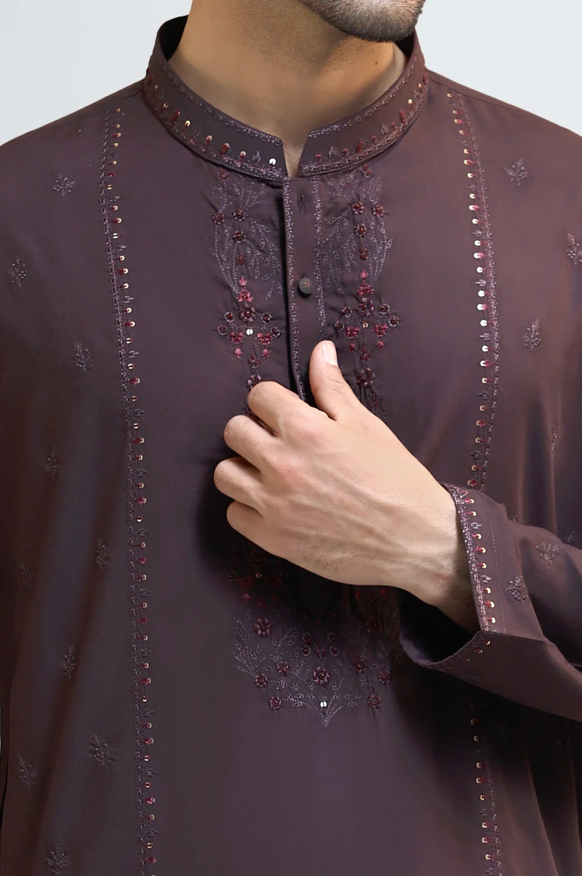 Bargundy Wash & Wear Kurta Pajama