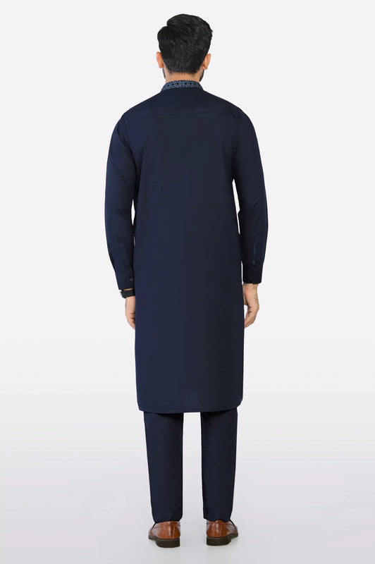 Navy Blue Wash & Wear Shalwar Kameez