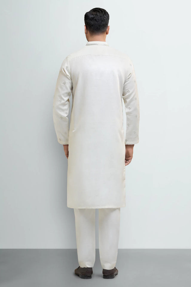 Cream Wash & Wear Kurta Pajama