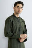 Olive Green Wash & Wear Kurta Pajama
