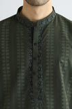 Olive Green Wash & Wear Kurta Pajama